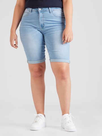 Z-One Slimfit Shorts 'Jenny' in Blau: Vorderseite