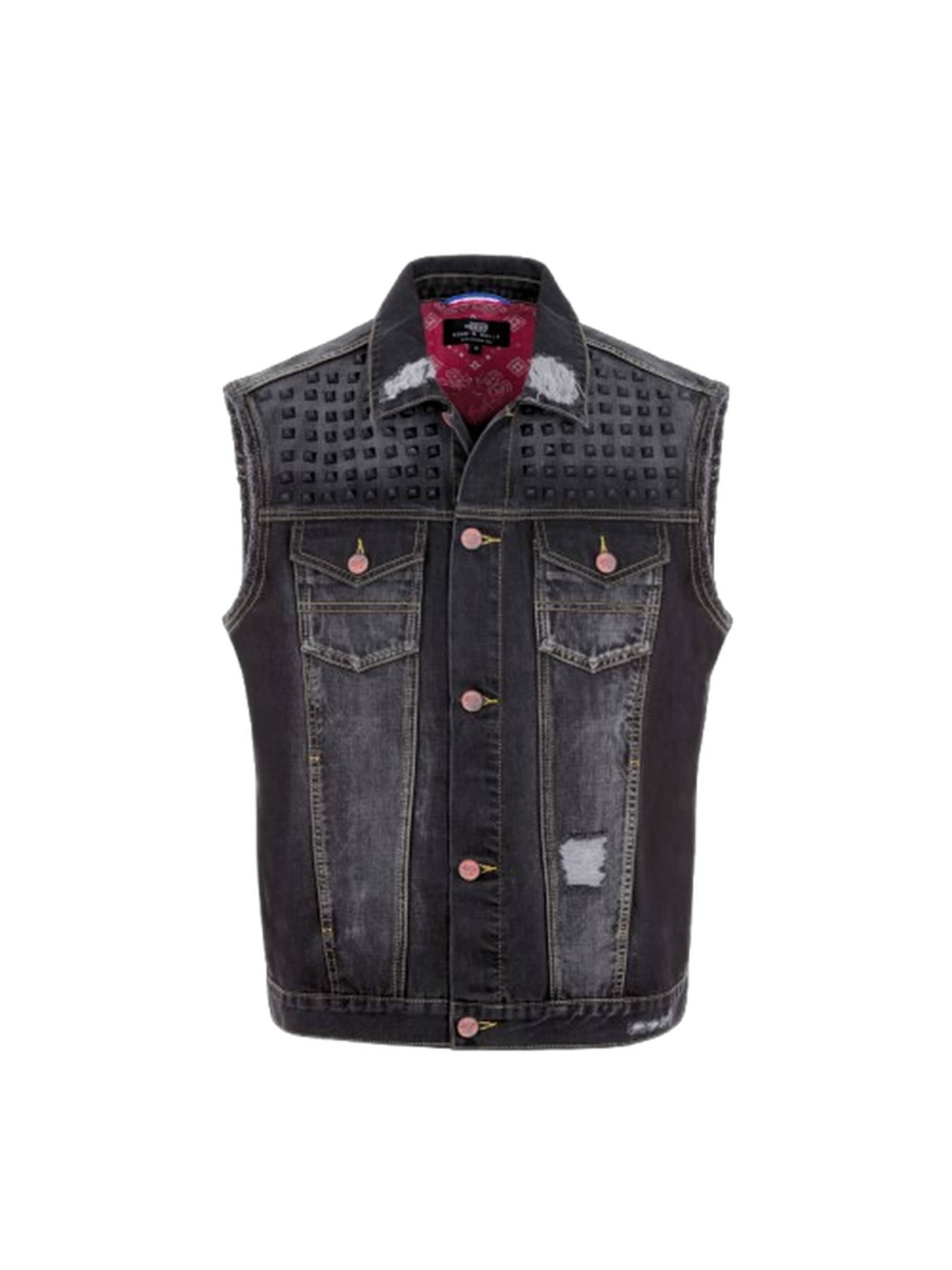 Yoxeone - Chaleco 'HELL RIDERS' en negro: frente