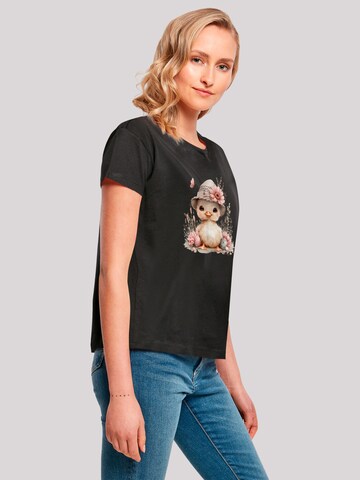 T-shirt 'Süßes Oster Küken Mit Hut' F4NT4STIC en noir