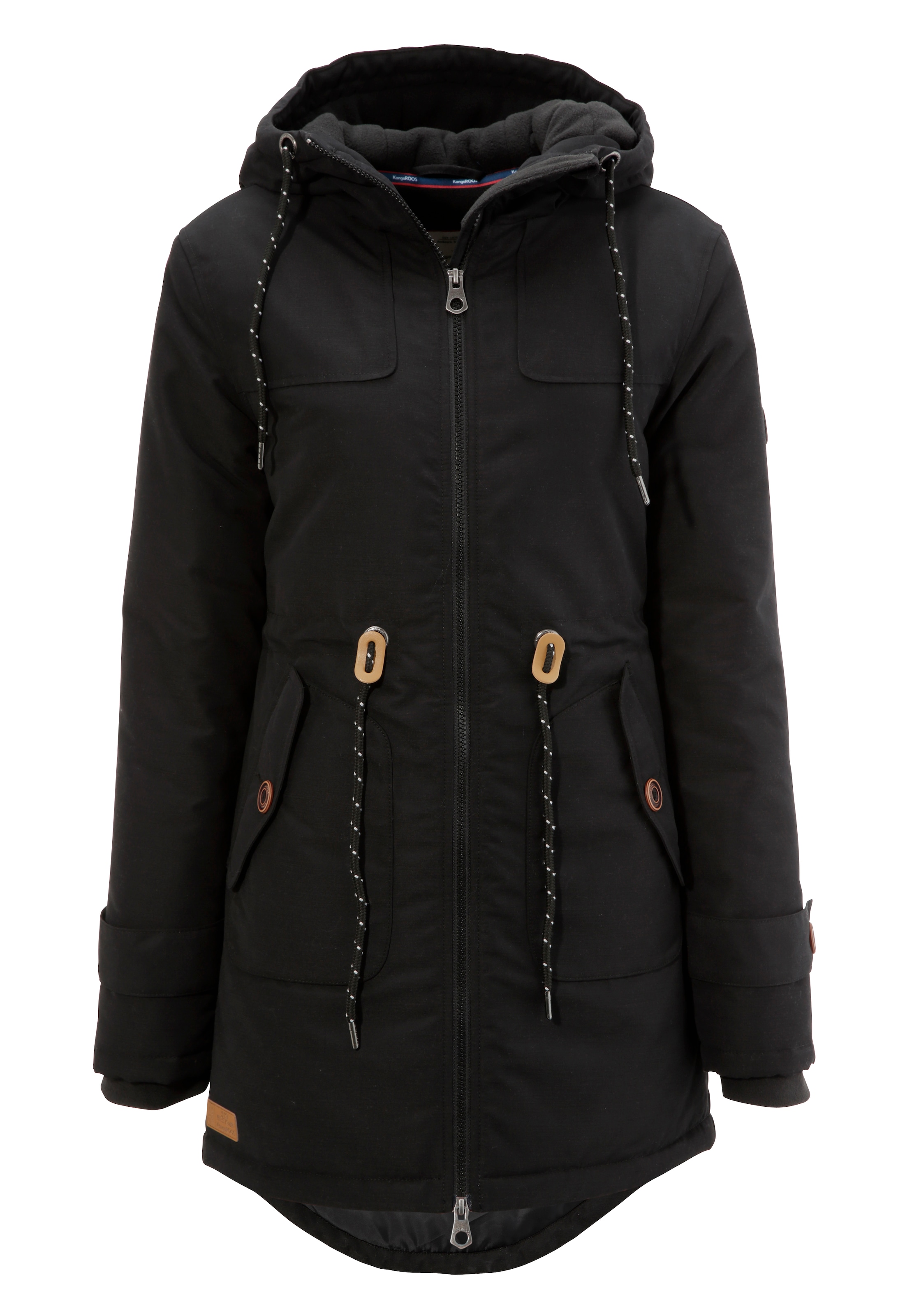 KangaROOS Winterparka in Schwarz: Vorderseite