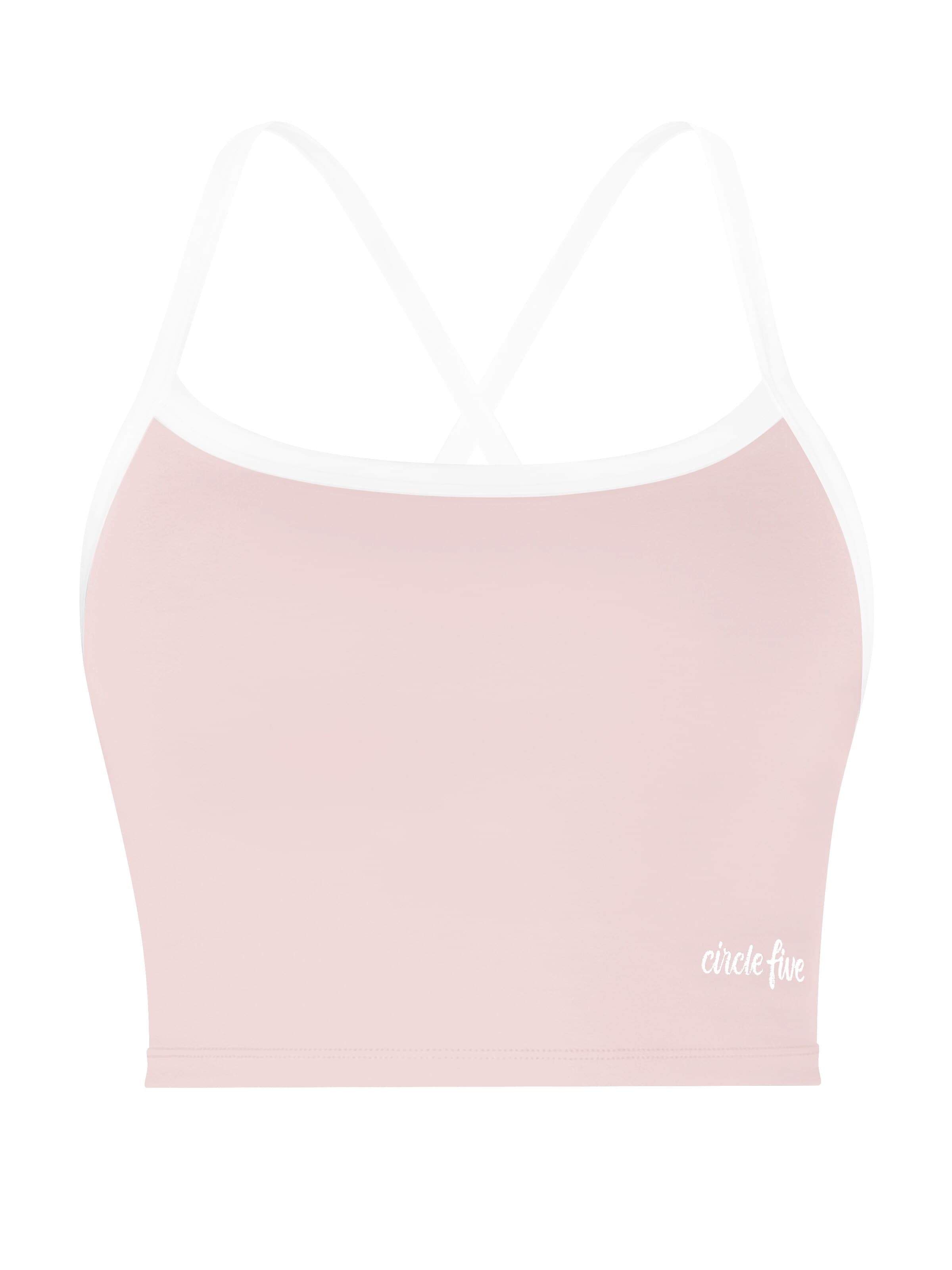 Circle Five Sporttop 'Sporttop Damen | Sport-BH mit integriertem BH & Cups | Fitness, Gym Bra & Yoga Top' in Roze: voorkant