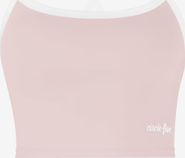 Circle Five Sporttop 'Sporttop Damen | Sport-BH mit integriertem BH & Cups | Fitness, Gym Bra & Yoga Top' in Roze: voorkant