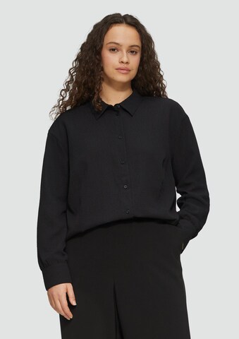 s.Oliver Blouse in Zwart: voorkant