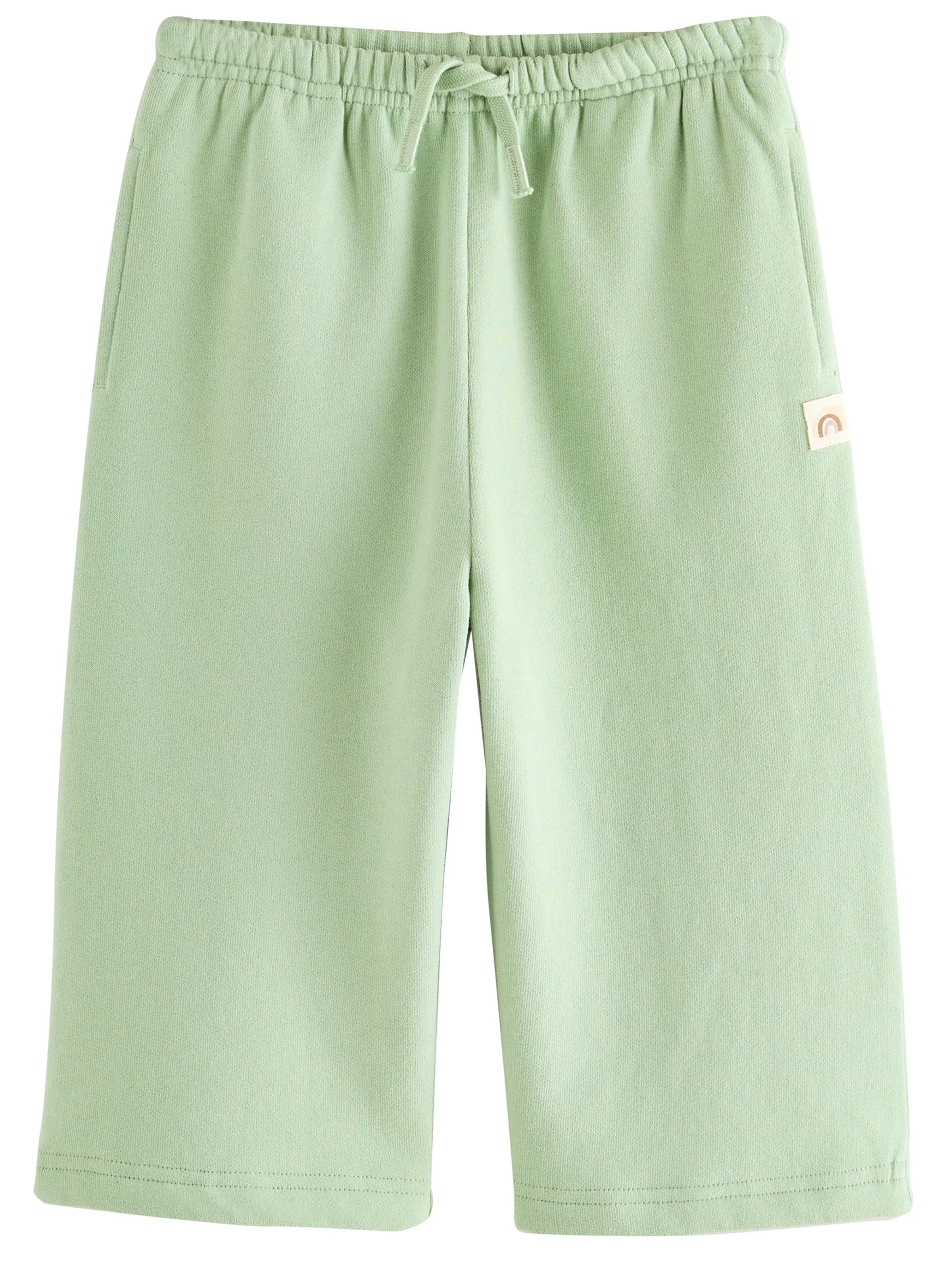 Wide Leg Pantalon Next en vert : devant