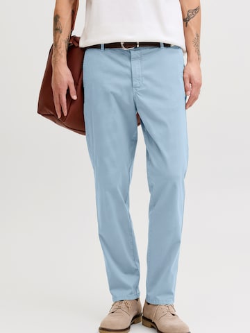 JACK & JONES regular Lærredsbukser i blå: forside