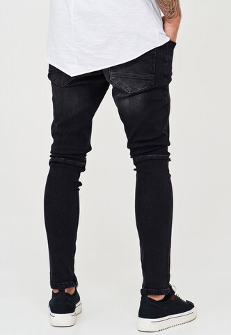 behype Slimfit Jeanshose 'SPIKE' in Schwarz