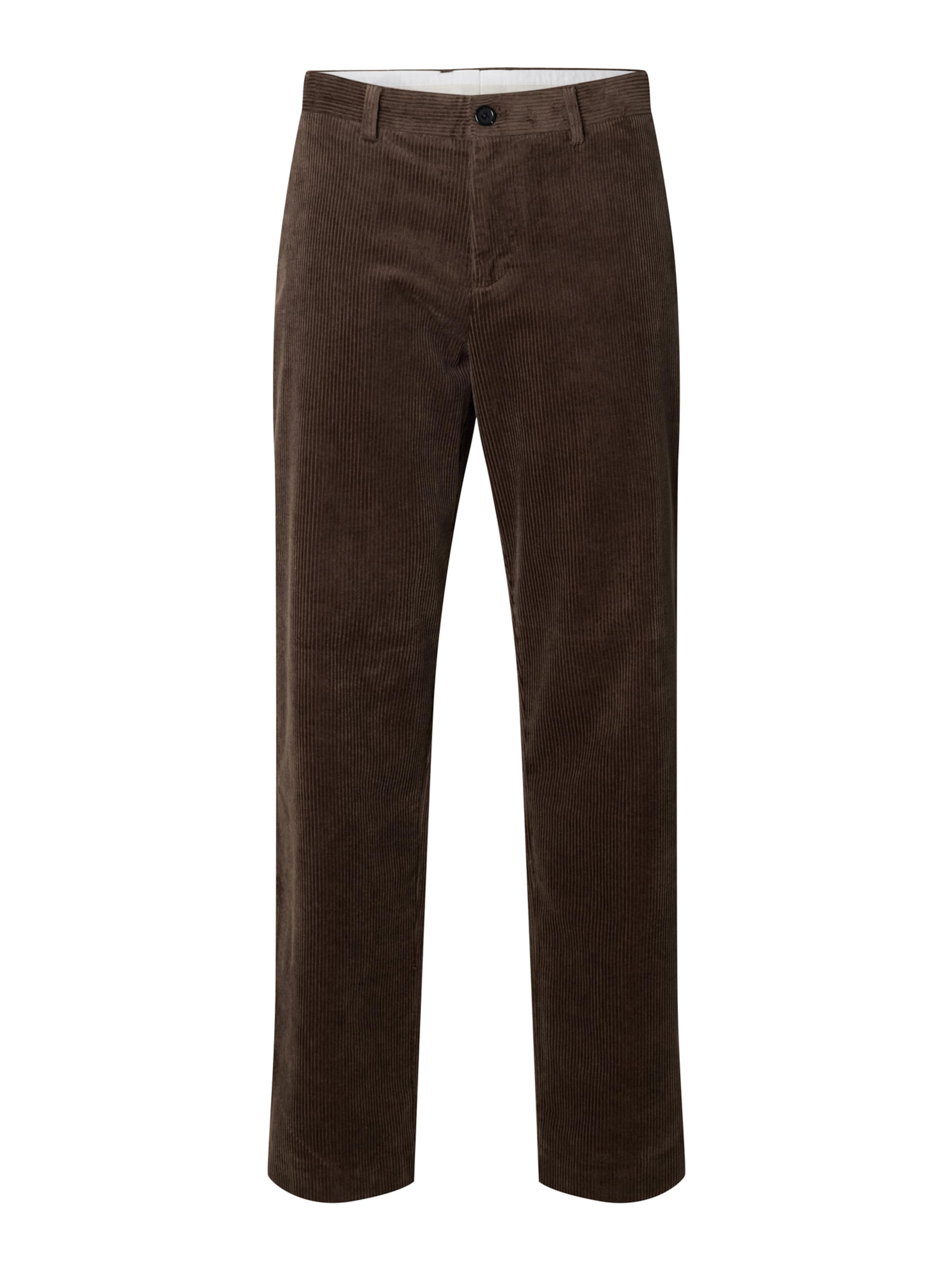 SELECTED Slimfit Broek 'SLM196-STRAIGHT LUKE' in Bruin: voorkant