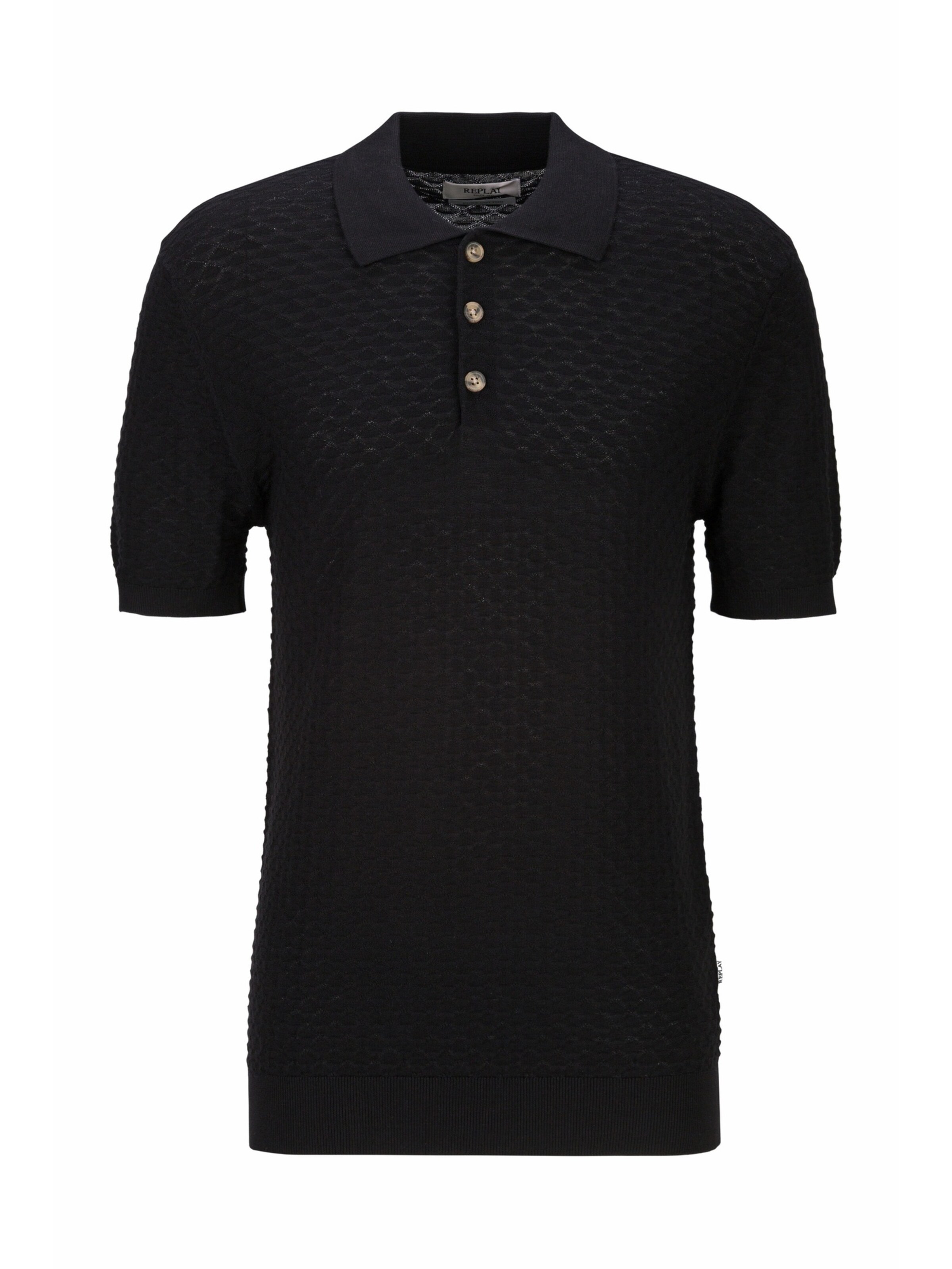 REPLAY Poloshirt 'Lasso' in L in schwarz, Produktansicht