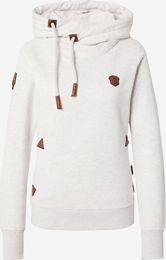 Megztinis be užsegimo iš naketano, spalva – margai balta, Prekių apžvalga