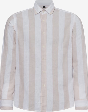 Nils Sundström Button Up Shirt in Beige: front