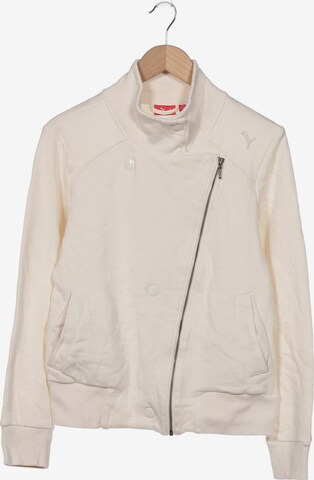 PUMA Sweatshirt & Zip-Up Hoodie in XL in White: front