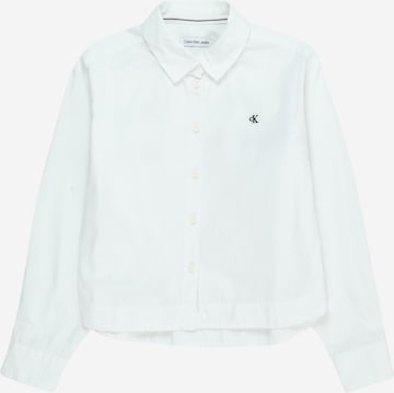 Calvin Klein Jeans Blouse in Wit: voorkant