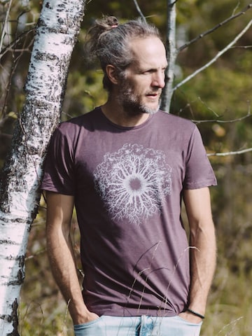 Life-Tree Shirt 'Ecovero "WoodenIris" Mulberry' in Lila