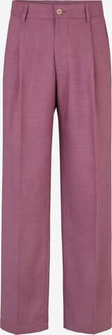 STRELLSON Pleat-Front Pants 'Jarod' in Purple: front