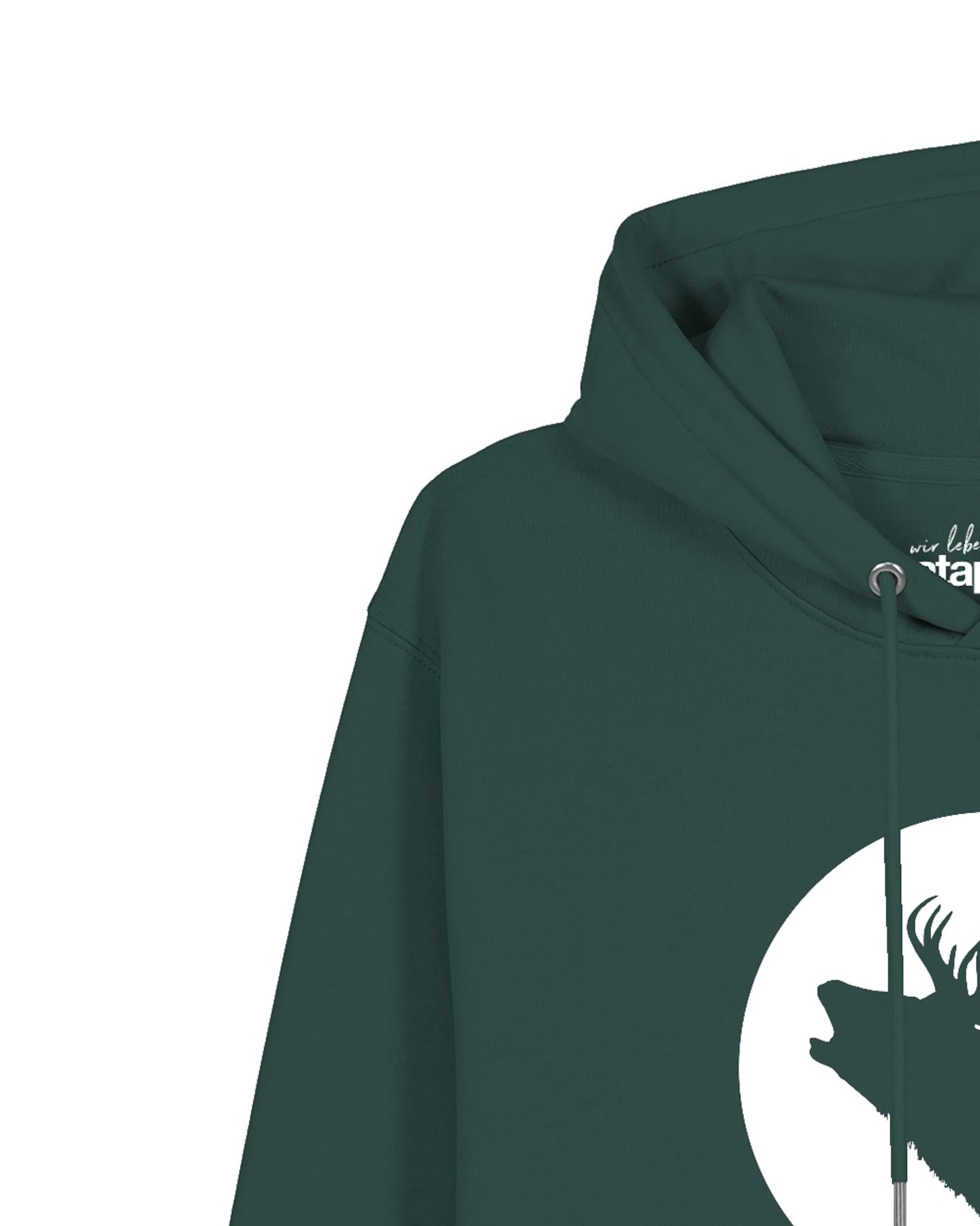 Felpa 'Röhrender Hirsch' di Watapparel in verde