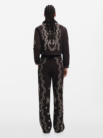 Wide leg Pantaloni di Desigual in marrone