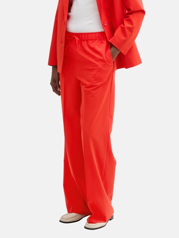 TOM TAILOR DENIM Loosefit Pantalon in Rood: voorkant