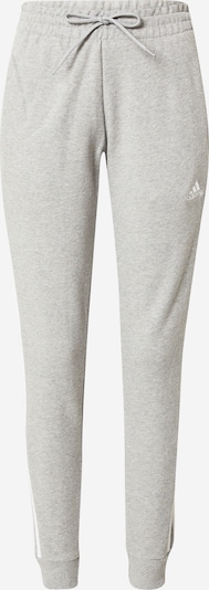 ADIDAS SPORTSWEAR Sportske hlače 'Essentials' u siva melange / bijela, Pregled proizvoda
