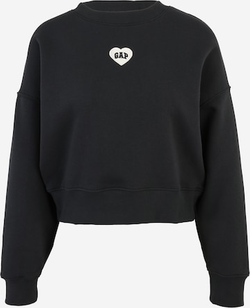 Sweat-shirt Gap Petite en noir : devant