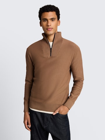 TOM TAILOR DENIM Pullover in Braun: Vorderseite