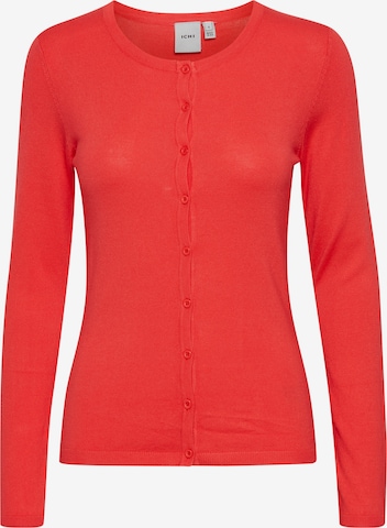 ICHI Gebreid vest in Rood: voorkant