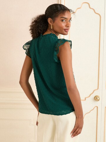 Chemisier 'Bobby' love & roses en vert