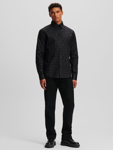 Coupe regular Chemise ' Kameo ' Karl Lagerfeld en noir