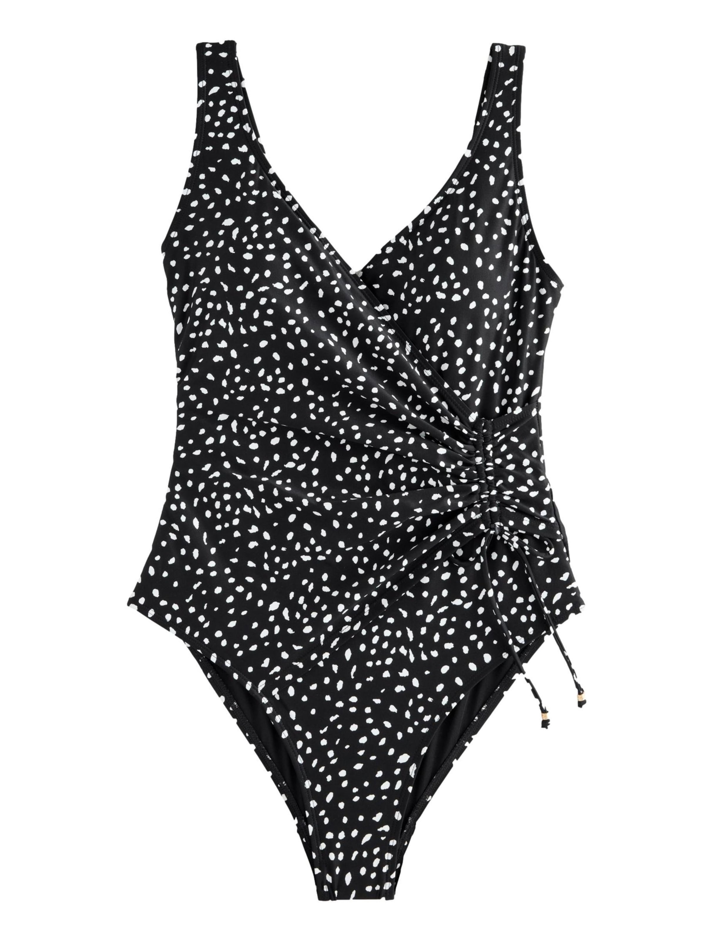 Next Trikotni nedrčki Enodelne kopalke | črna barva: sprednja stran