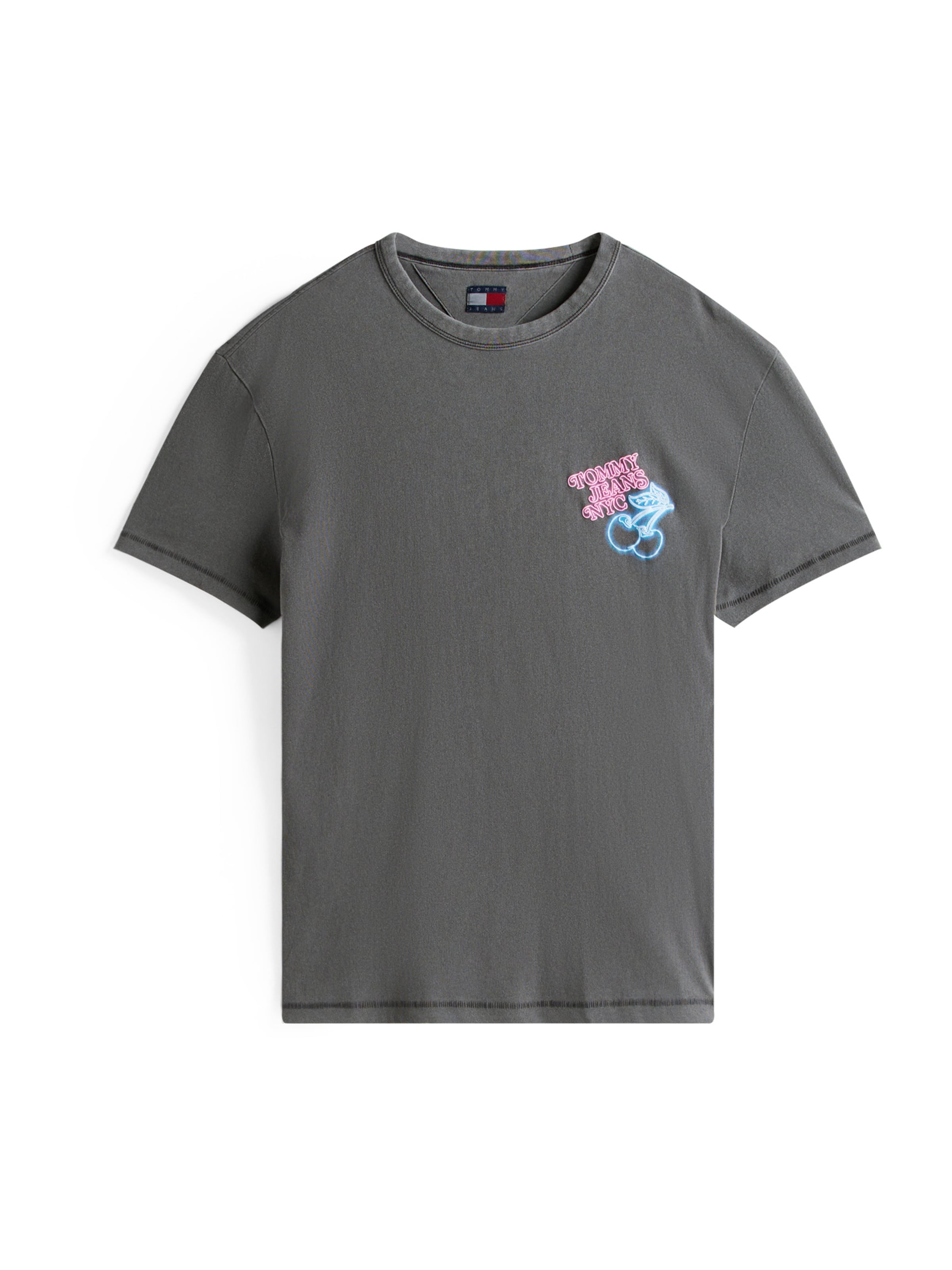 Tommy Jeans - Camiseta 'NOVELTY FAIR' en negro: frente