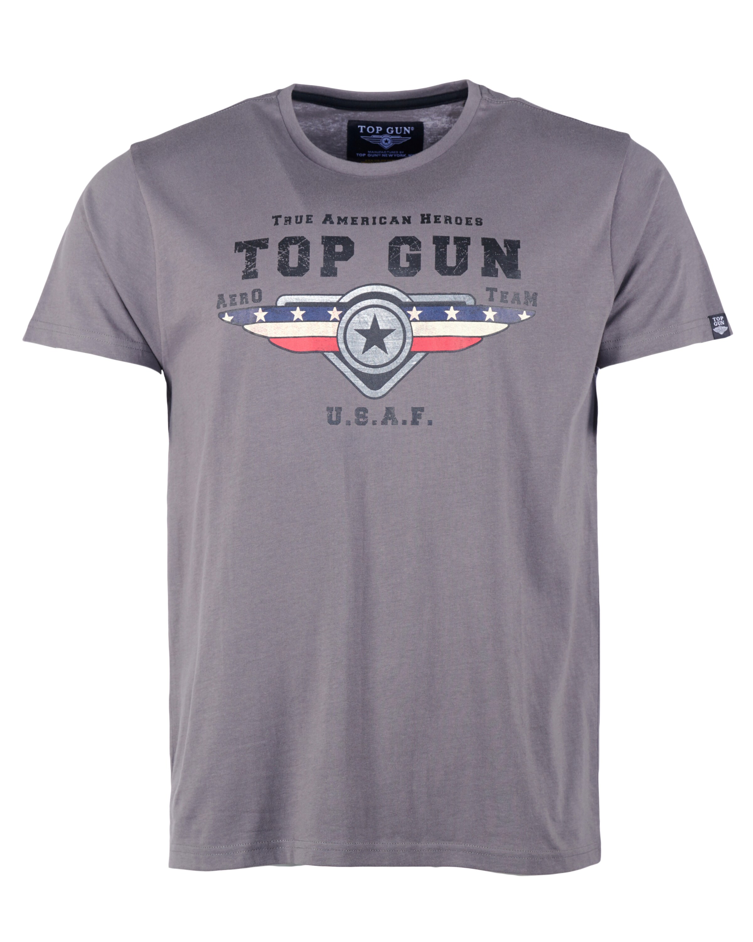 TOP GUN Shirt ' ' in Grey: front