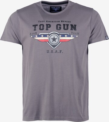 TOP GUN Shirt ' ' in Grijs: voorkant