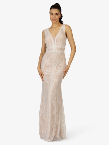 APART Evening Dress in Beige: front