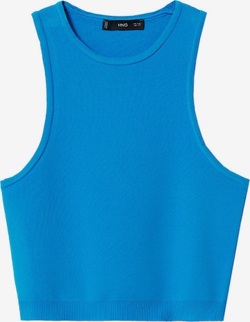 MANGO Gebreide top 'GIMME' in Blauw: voorkant