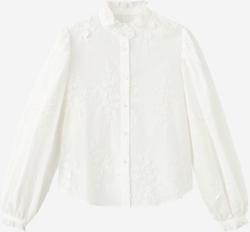 MANGO Pusero 'RUFLA' värissä valkoinen: etupuoli