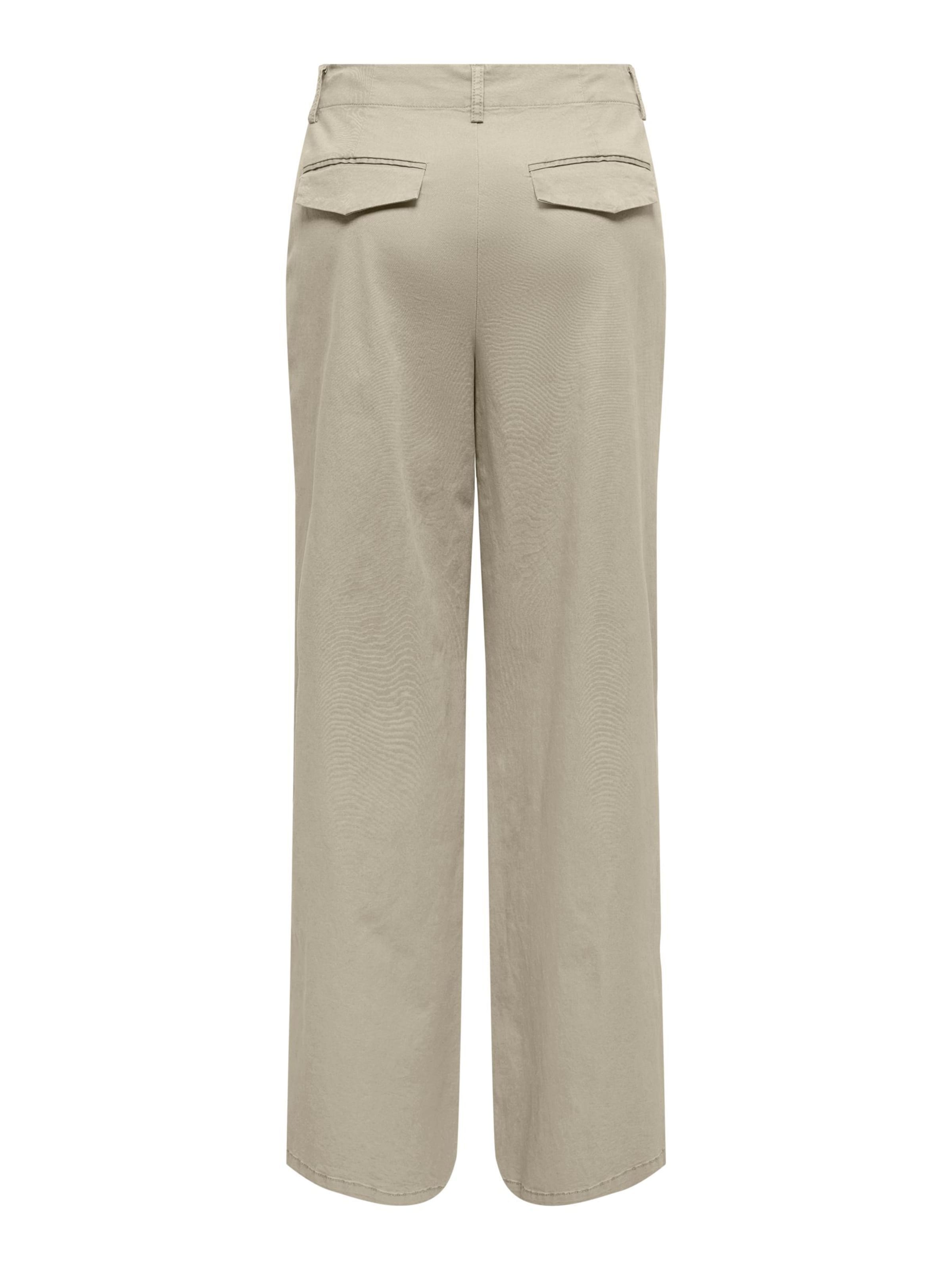 ONLY Regular Pleat-Front Pants 'ONLBiana' in Beige
