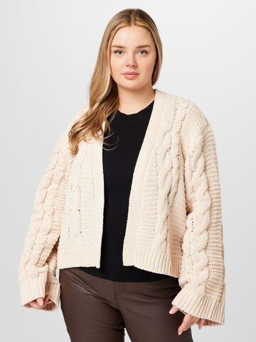 Cotton On Curve Knit Cardigan in White: front