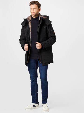 TOM TAILOR Parka in Schwarz