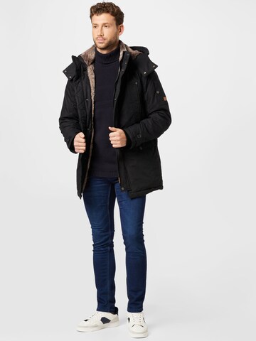TOM TAILOR Zimska jakna | črna barva