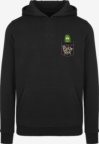 Sweat-shirt 'Rick and Morty Pickle Rick' F4NT4STIC en noir : devant