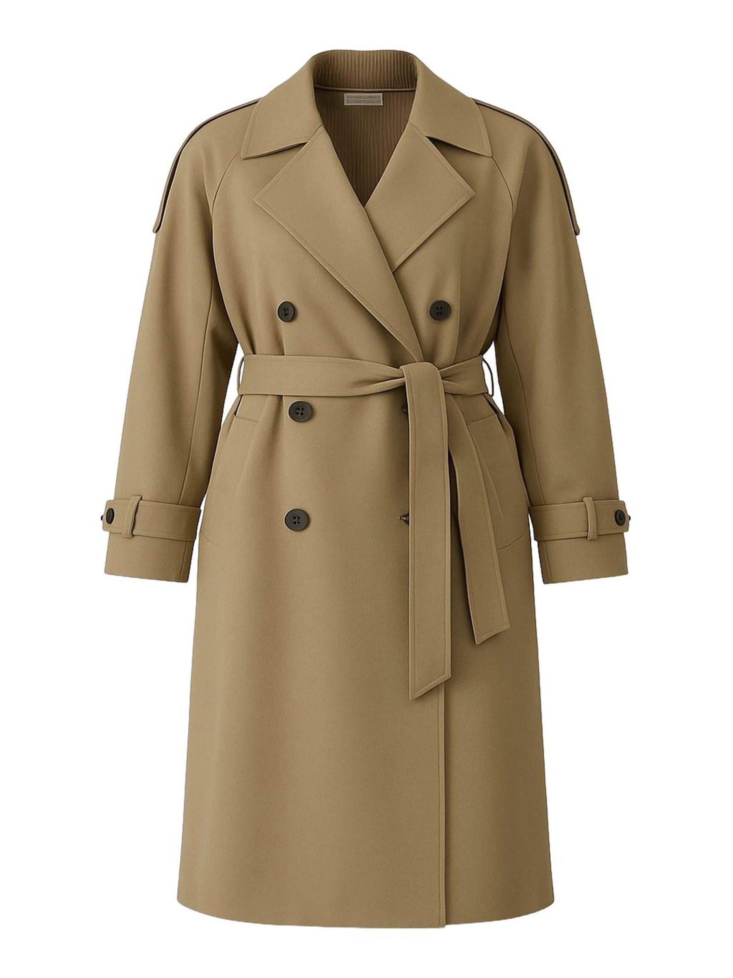 Manteau mi-saison MANUKA en beige : devant