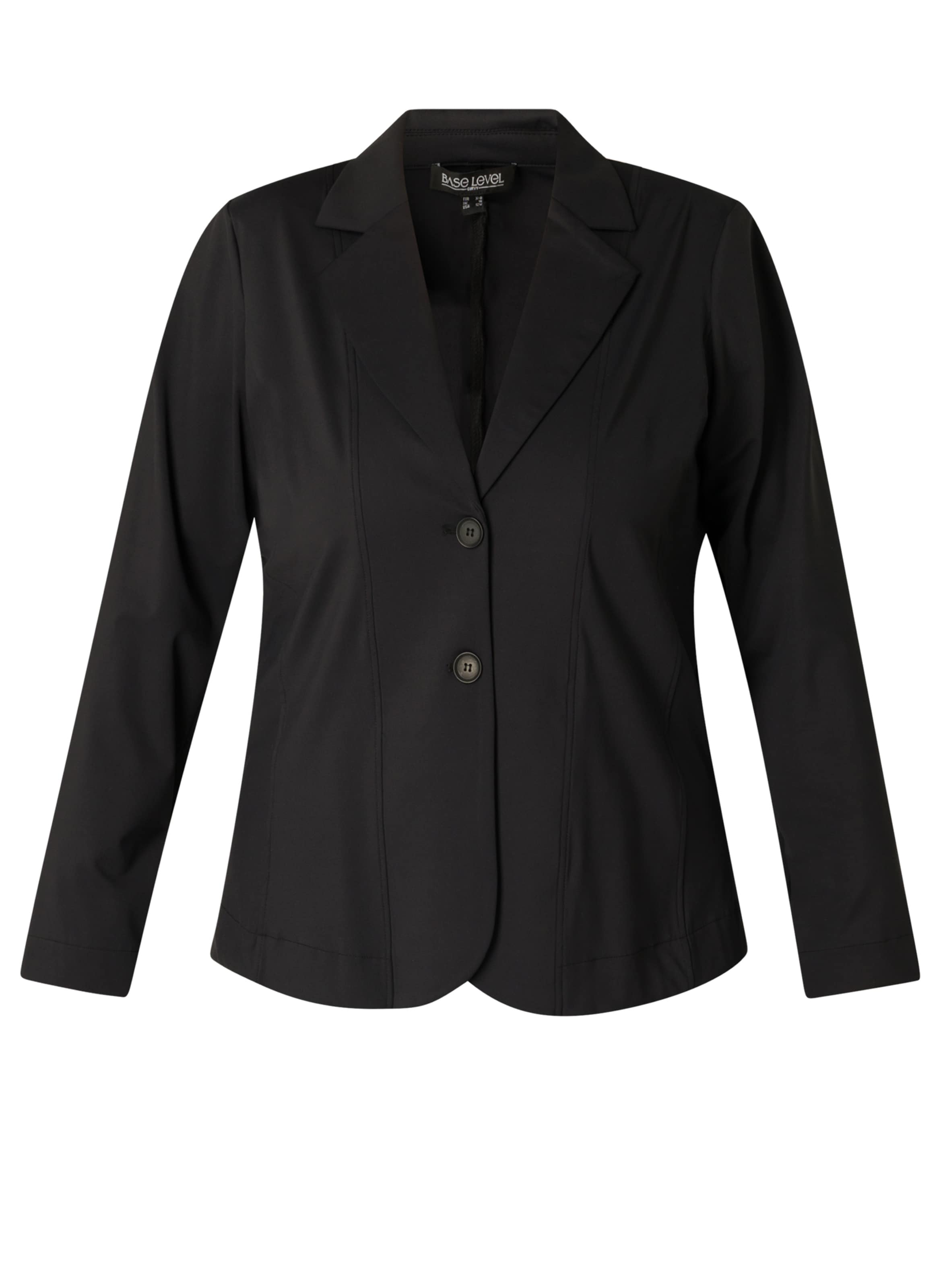 BASE LEVEL CURVY Blazer in Schwarz: Vorderseite