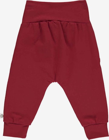 Müsli by GREEN COTTON Tapered Hose 'Cozy Me' in Rot