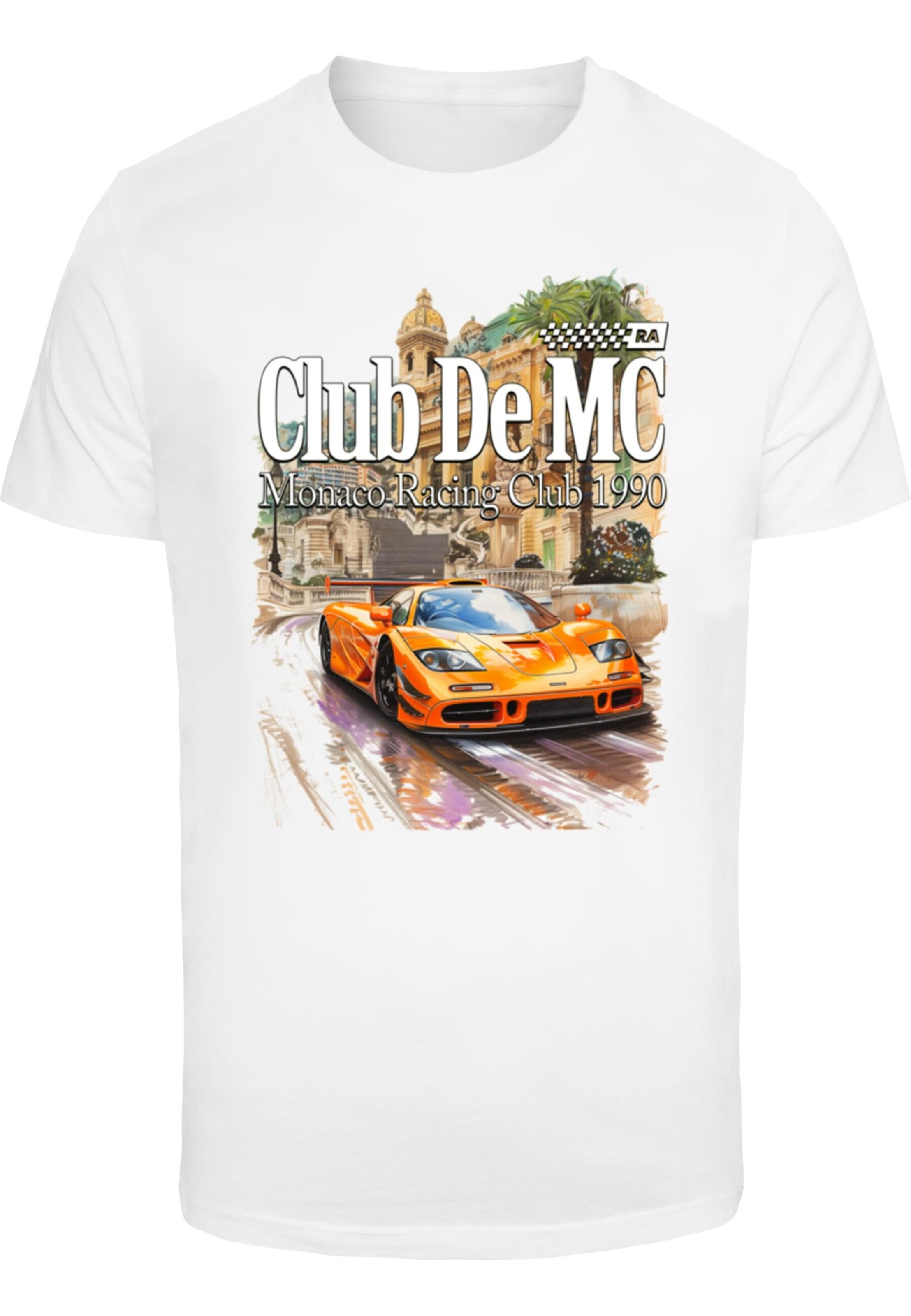 Mister Tee Póló 'Monaco Racing Club' - fehér: elől