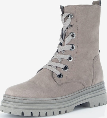 GABOR Lace-Up Ankle Boots in Grey: front