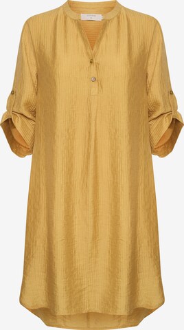 Cream Shirt Dress 'Wilma ' in Yellow: front