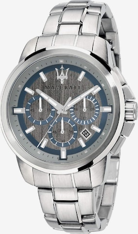 Maserati Uhr in Silber: front