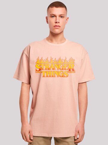 F4NT4STIC T-Shirt  'Stranger Things Netflix TV Series'' in Orange: predná strana