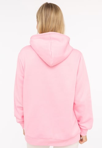 Zwillingsherz Sweatshirt 'WILD AT HEART' in Roze