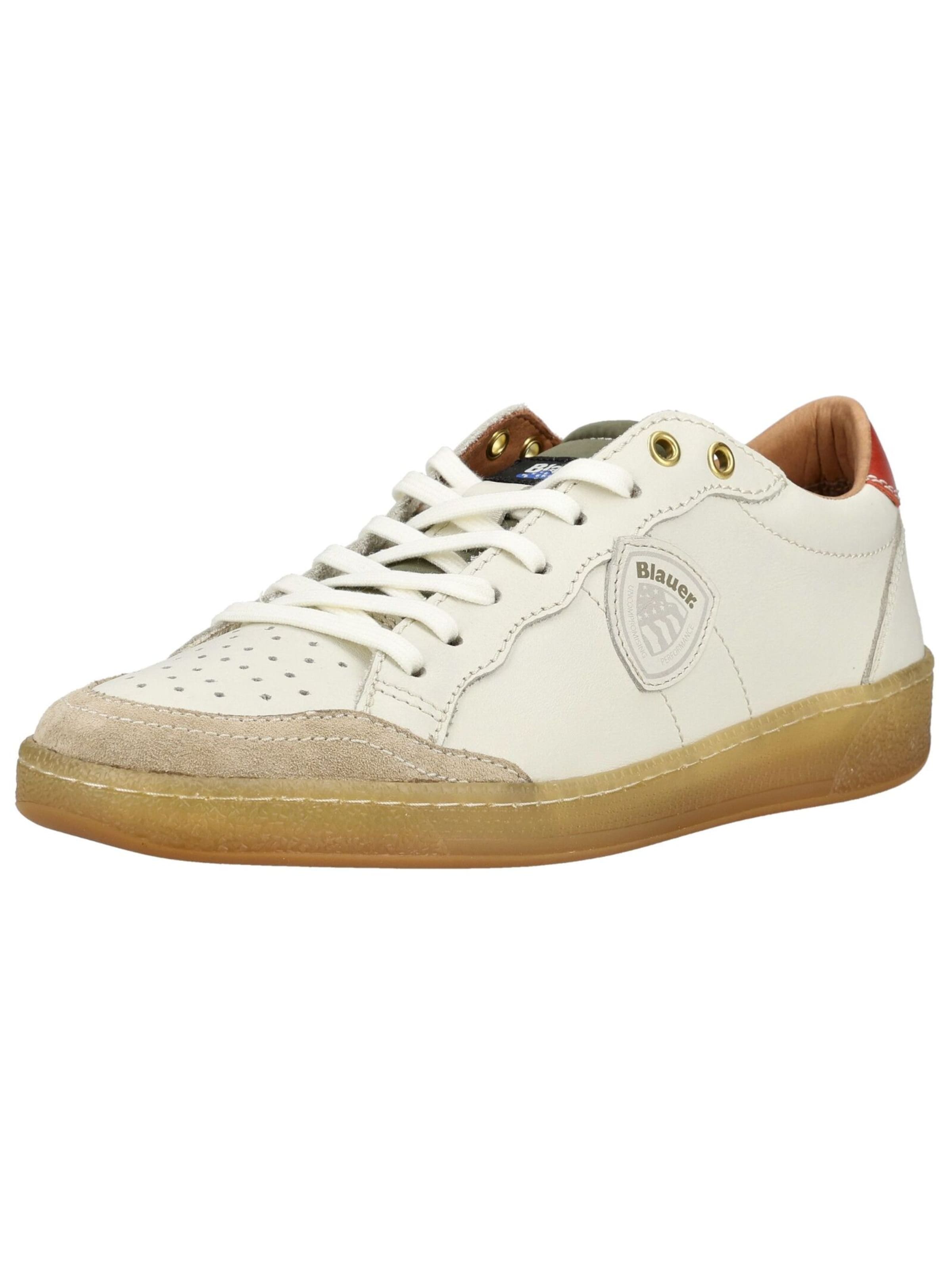 Baskets basses Blauer.USA en blanc : devant