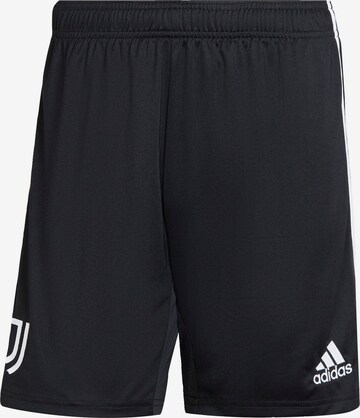 ADIDAS SPORTSWEAR Regular Workout Pants 'Juventus 22/23 Home' in Black: front